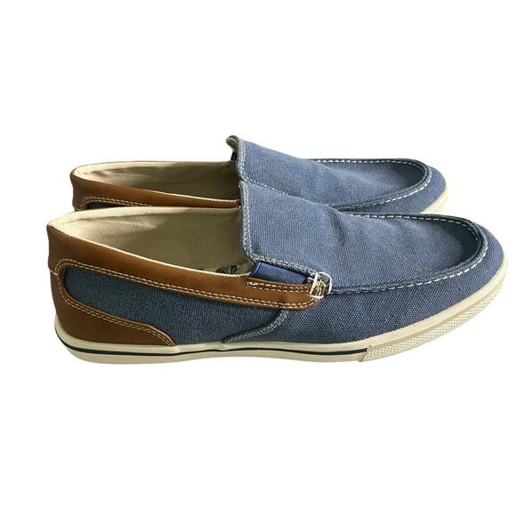Tommy Bahama Costa Venetian Loafer Men\'s 10 D Canvas Leather Slip On Casual Blue main image 14